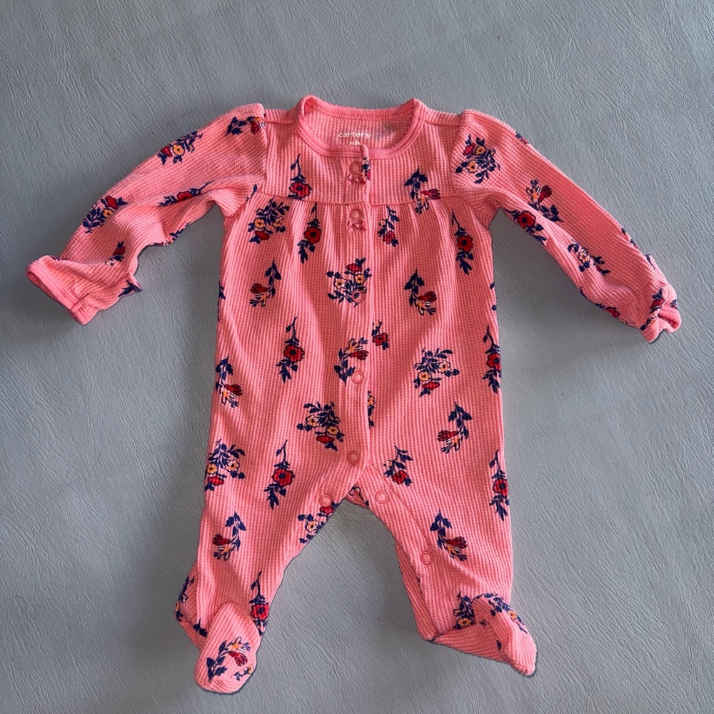 Carter's‎ Pink Floral Footie One Piece